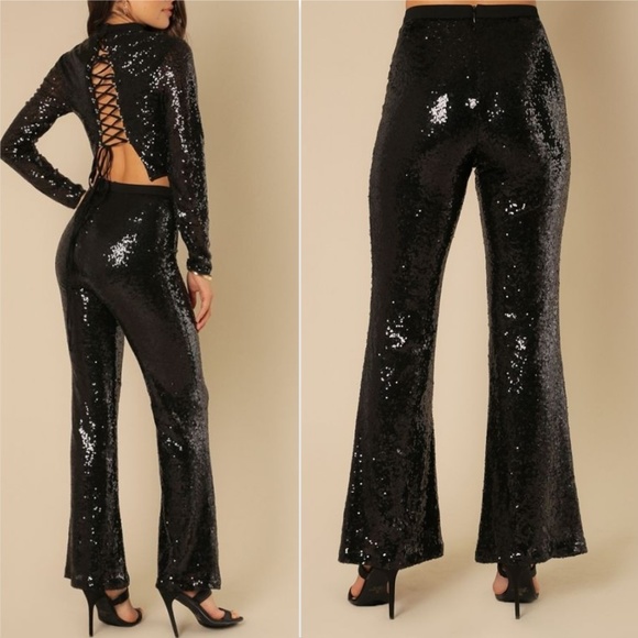 Pants Black Sequin Pants - Picture 3 of 4